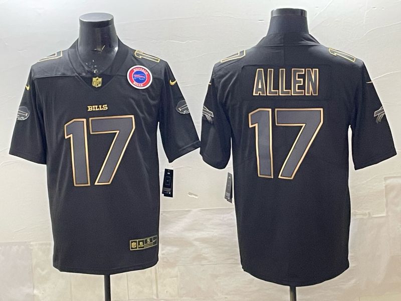 Men 2025 Buffalo Bills #17 Allen black gold  Nike Limited NFL Jersey 05->buffalo bills->NFL Jersey